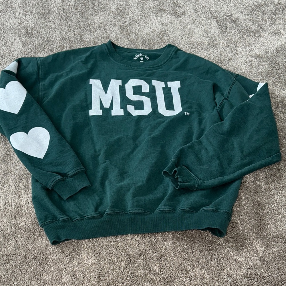 Michigan State Sweatshirt with Heart Details